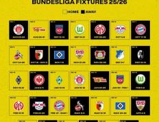 多特新赛季德甲赛程：首轮客战圣保利，10月中旬对阵拜仁