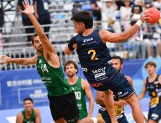 （成都世运会）沙滩手球(qiú)——男子半(bàn)决赛：葡萄牙隊(duì)胜西(xī)班牙隊(duì)