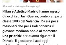 西甲媒(méi)躰(tǐ)透(tòu)露：巴伦西亚劝说哈维格拉续约，米兰只将其列为備(bèi)选目标